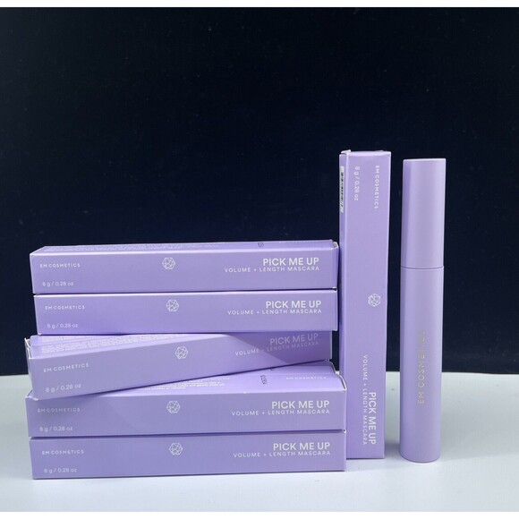 EM Cosmetics Pick Me Up Volumizing + Lengthening Mascara Black 0.28 oz New - Picture 1 of 12